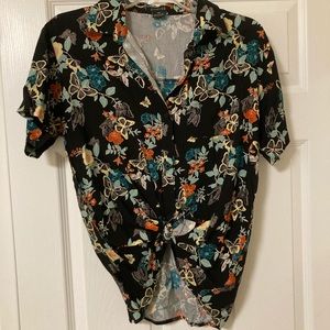 NWOT Empyre floral/butterfly Hawaiian shirt